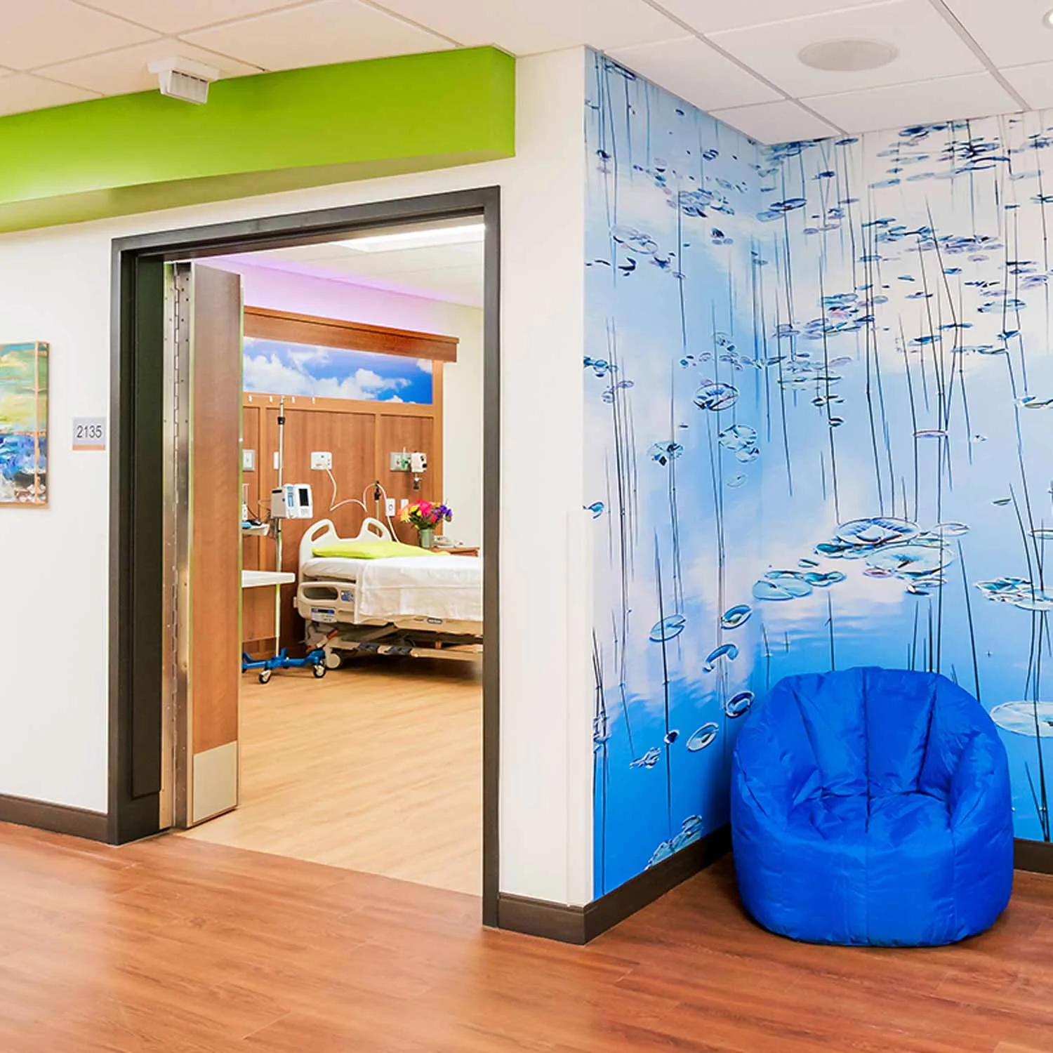 Healthcare design of patient rooms at Billings Clinic in Billings, Montana